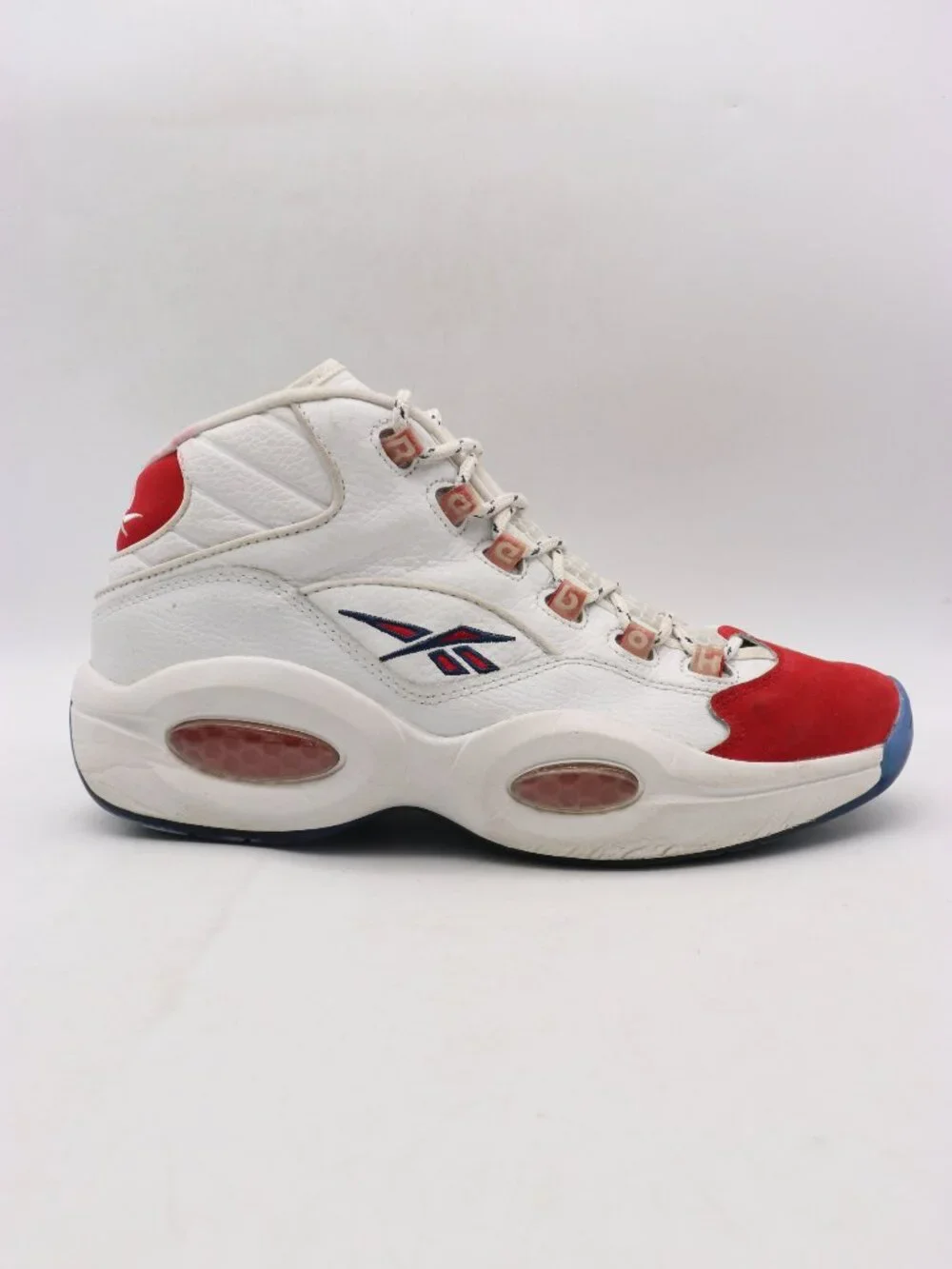 Reebok Question Mid 'Red Toe 25th anniversary' Men's size 10 Sneakers FY1018
